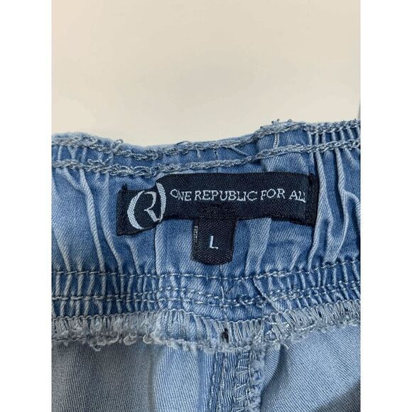 One Republic For All Womens Denim Pants Drawstring Stretch Waist Blue Large - Picture 7 of 9